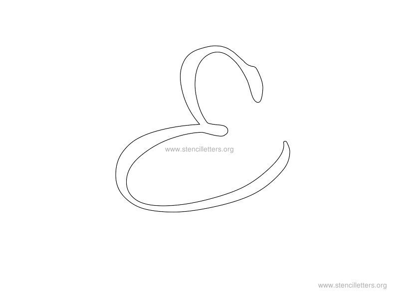 cursive wall stencil letter e cursive wall stencil letter e