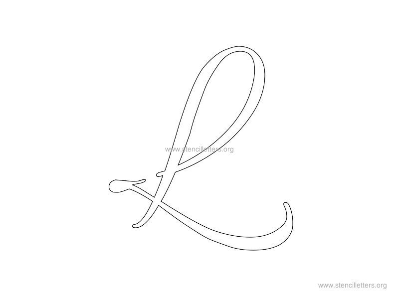 cursive wall stencil letter l cursive wall stencil letter l