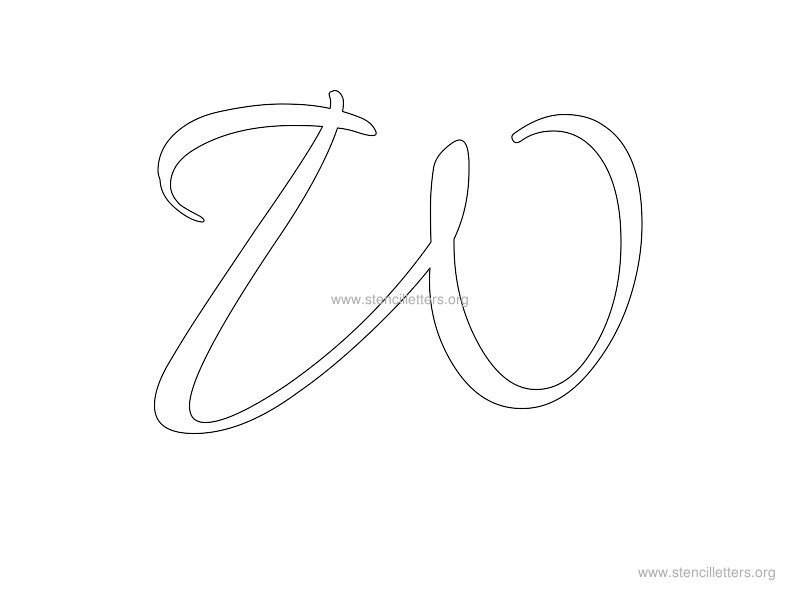 cursive wall stencil letter w cursive wall stencil letter w