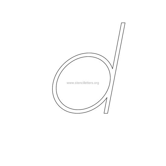 lowercase italic wall stencil letter d lowercase italic wall stencil letter d