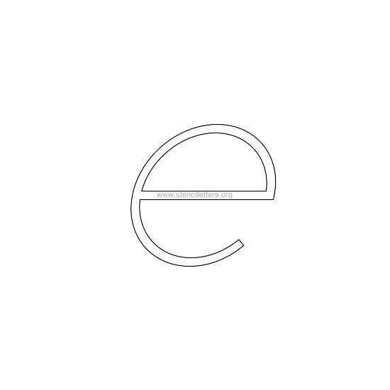 lowercase italic wall stencil letter e lowercase italic wall stencil letter e