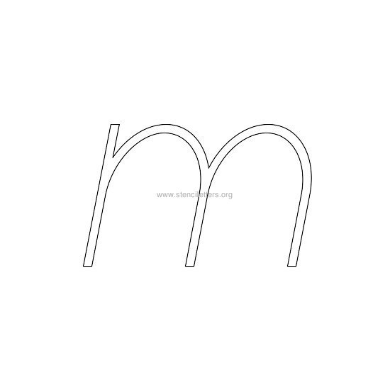 lowercase italic wall stencil letter m lowercase italic wall stencil letter m