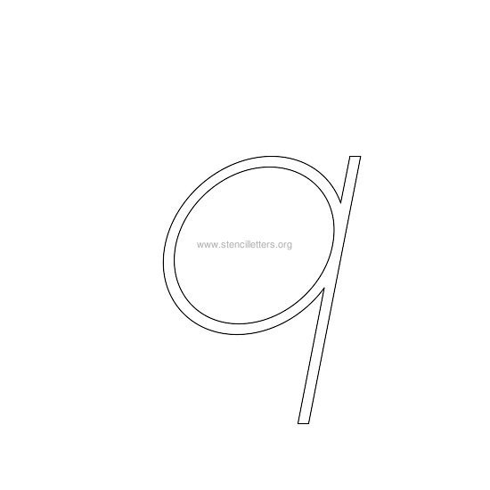 lowercase italic wall stencil letter q lowercase italic wall stencil letter q
