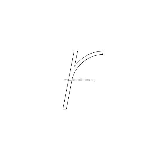 lowercase italic wall stencil letter r lowercase italic wall stencil letter r