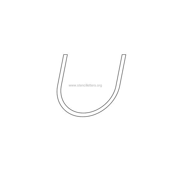 lowercase italic wall stencil letter u lowercase italic wall stencil letter u