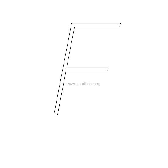 uppercase italic wall stencil letter f uppercase italic wall stencil letter f
