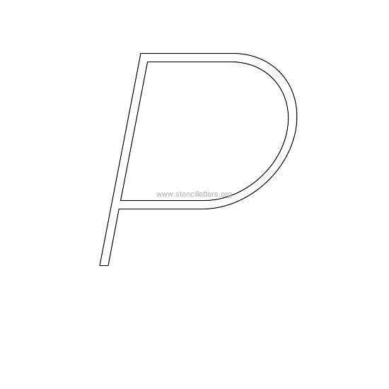 uppercase italic wall stencil letter p uppercase italic wall stencil letter p