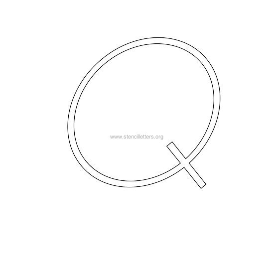 uppercase italic wall stencil letter q uppercase italic wall stencil letter q