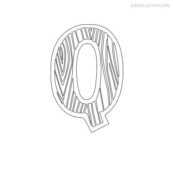 Stencil Letter Wooden Q Stencil Letter Wooden Q