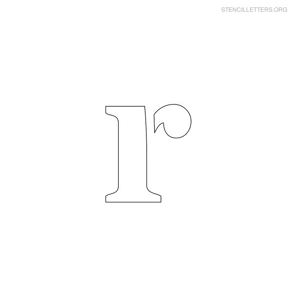 Stencil Letter Lowercase R Stencil Letter Lowercase R