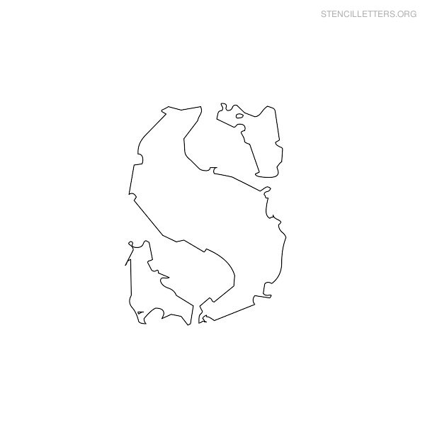 Stencil Letter Bubble S