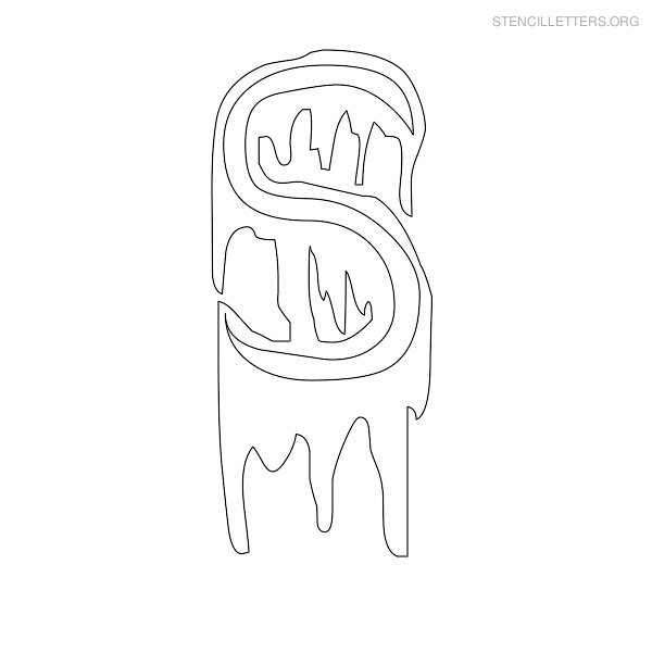 Stencil Letter Halloween S