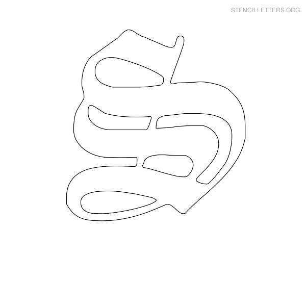 Stencil Letter Old English S