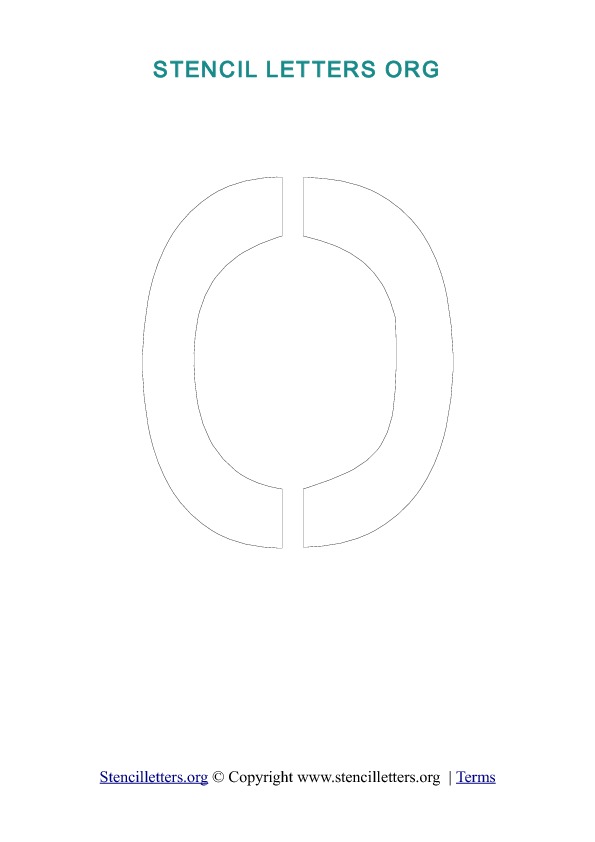 PDF Stencil Template Outline O