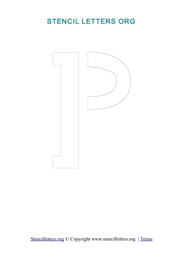 PDF Stencil Template Outline P