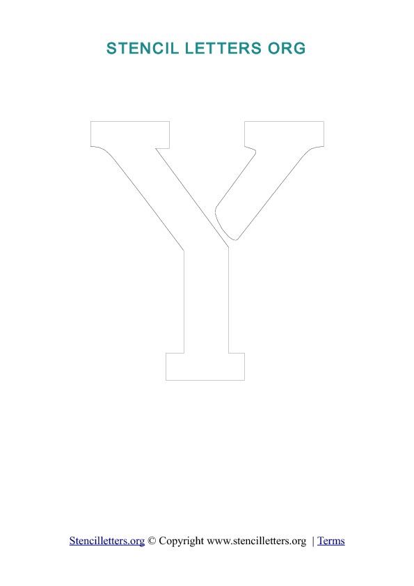 PDF Stencil Template Outline Y