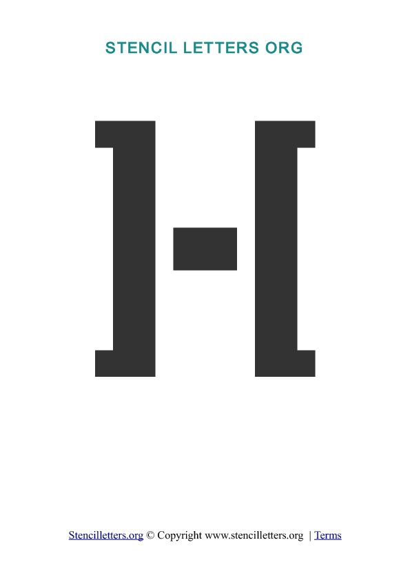 PDF Stencil Template H PDF Stencil Template H