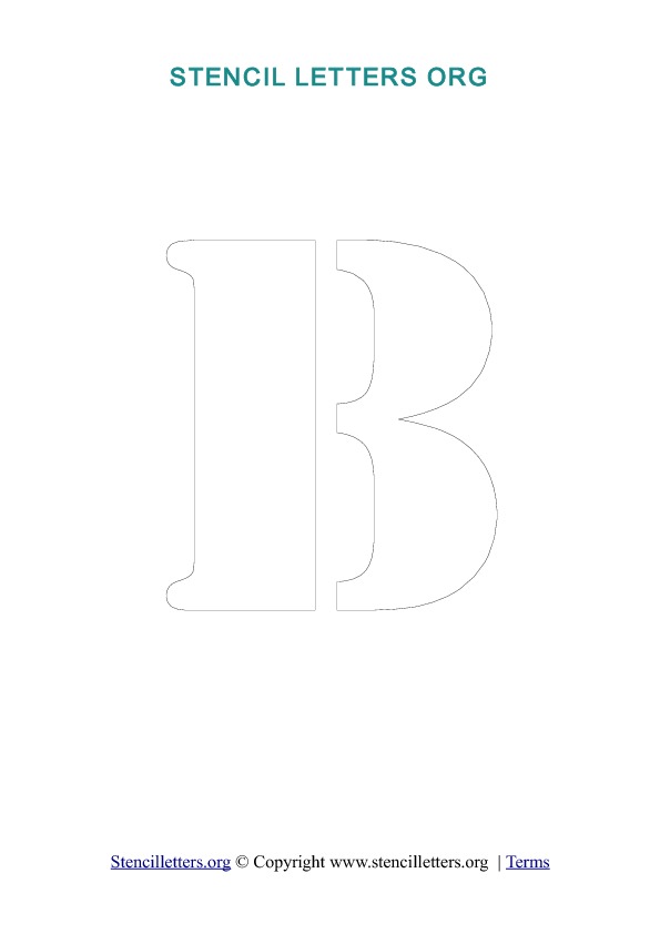PDF Stencil Template Outline B