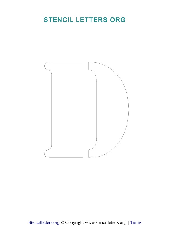 PDF Stencil Template Outline D
