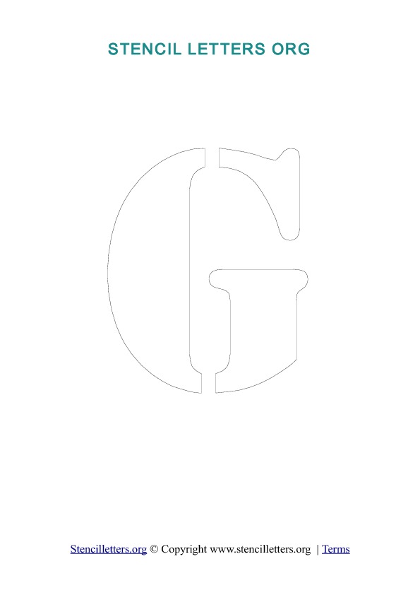PDF Stencil Template Outline G