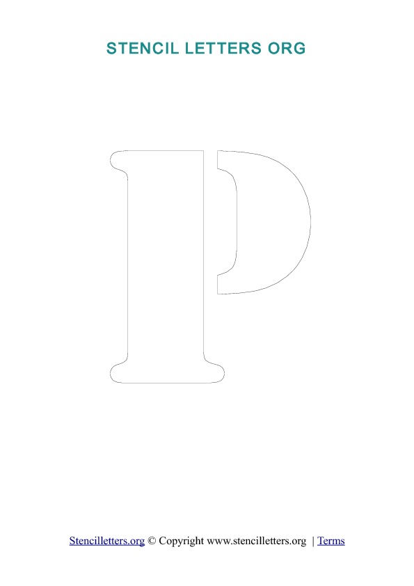 PDF Stencil Template Outline P