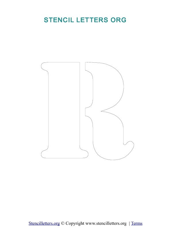 PDF Stencil Template Outline R