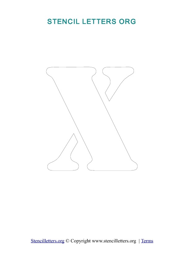 PDF Stencil Template Outline X