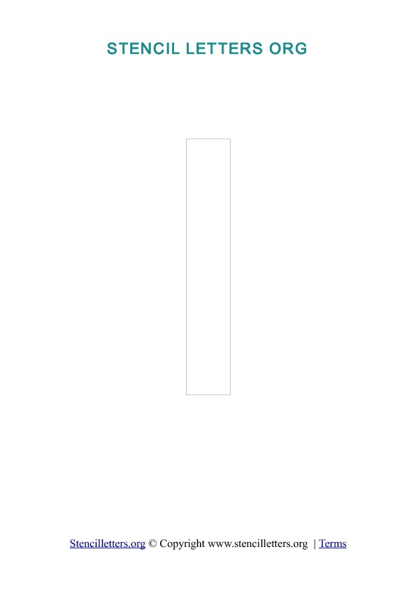 PDF Stencil Template Outline I