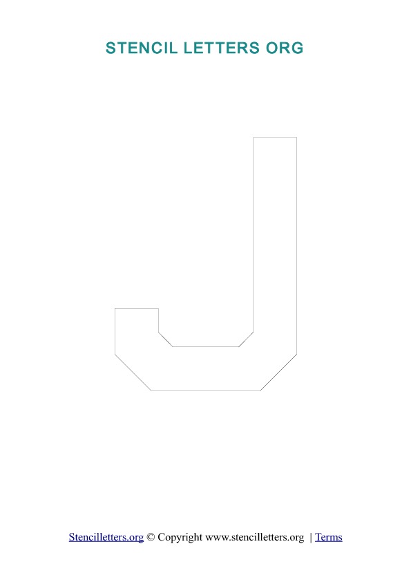 PDF Stencil Template Outline J