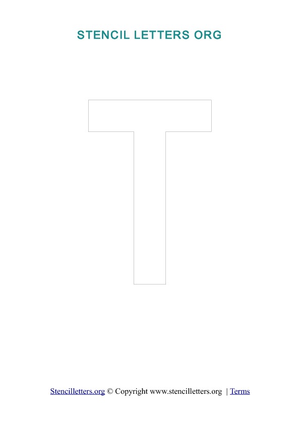 PDF Stencil Template Outline T