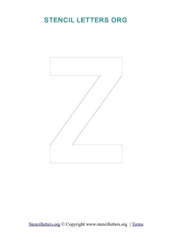 PDF Stencil Template Outline Z
