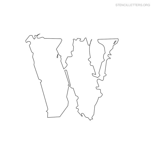 Stencil Letter Bubble W