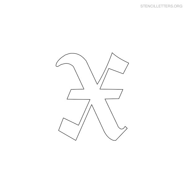Stencil Letter Gothic X