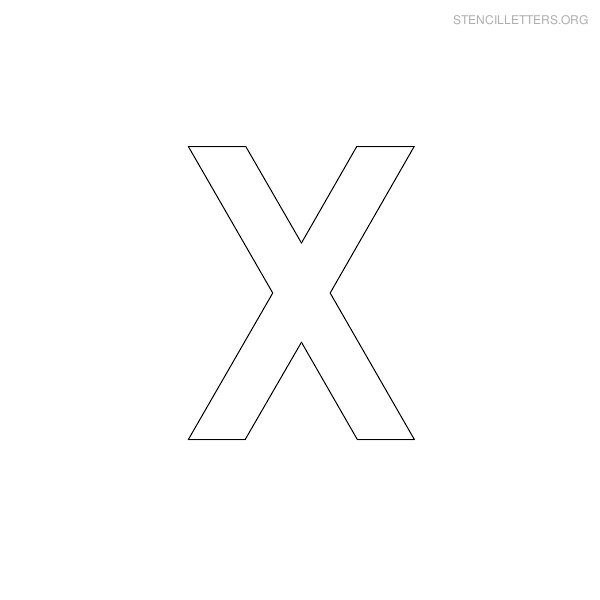 Stencil Letter Military X