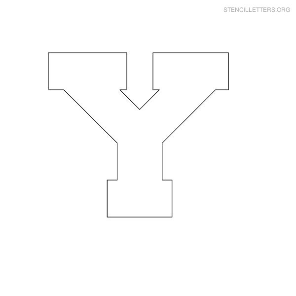 Stencil Letter Block Y Stencil Letter Block Y