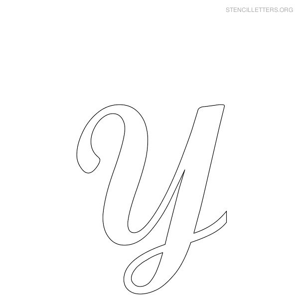 Stencil Letter Cursive Y Stencil Letter Cursive Y