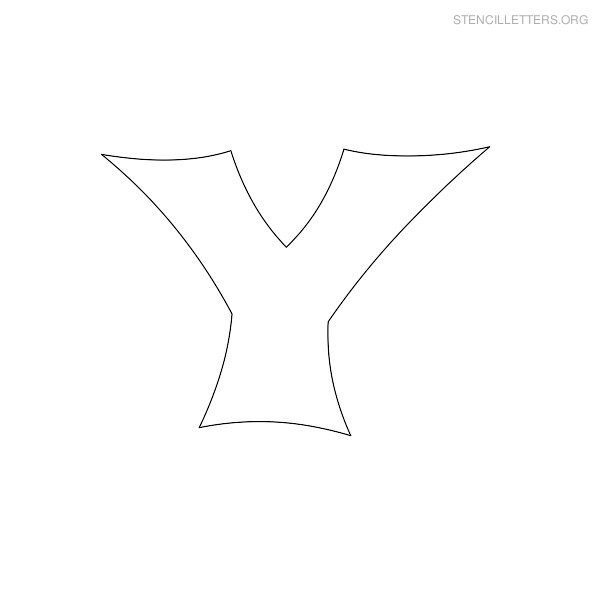 Stencil Letter Japanese Y Stencil Letter Japanese Y