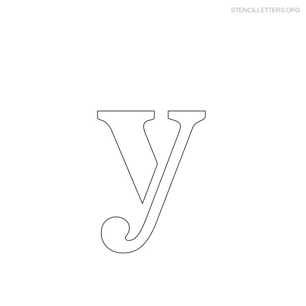 Stencil Letter Lowercase Y Stencil Letter Lowercase Y