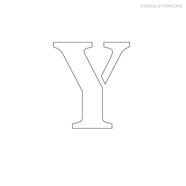 Stencil Letter Uppercase Y Stencil Letter Uppercase Y