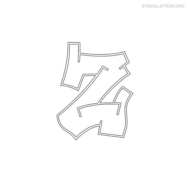 Stencil Letter Graffiti Z Stencil Letter Graffiti Z