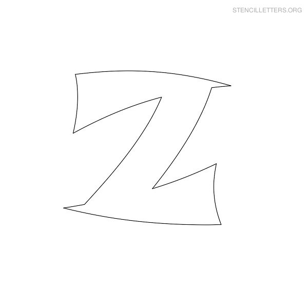 Stencil Letter Japanese Z Stencil Letter Japanese Z