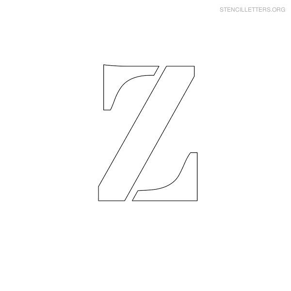 Stencil Letter Large Z Stencil Letter Large Z